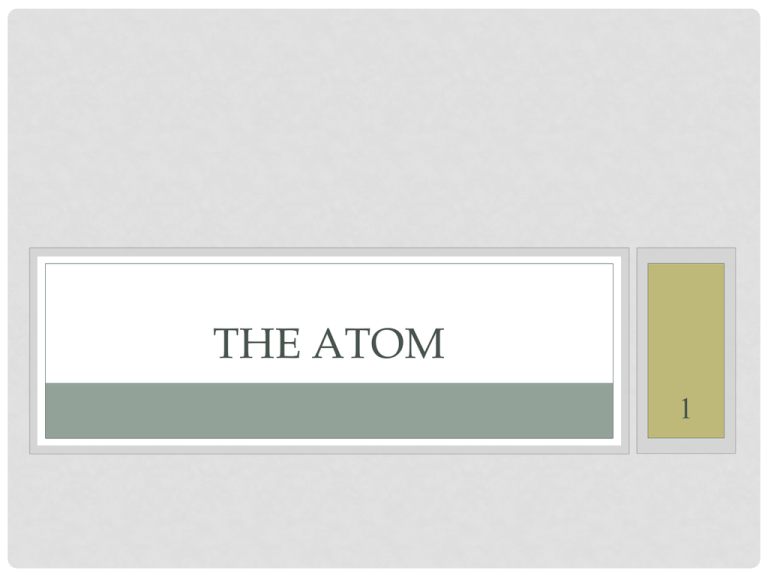 How Atoms Differ