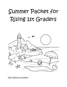 Summer Packet for Rising 1st Graders