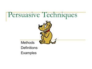 Persuasive Techniquespp