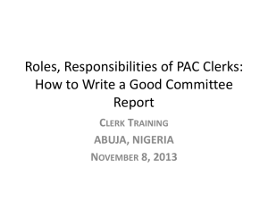 How to Write Good PAC Reports