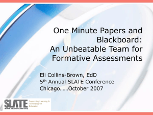 One Minute Papers and Blackboard: An Unbeatable Team for