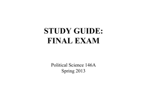 STUDY GUIDE: FINAL EXAM