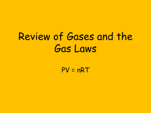 Review of the Gas Laws