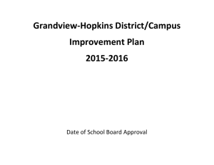 Grandview-Hopkins Improvement Plan - Grandview
