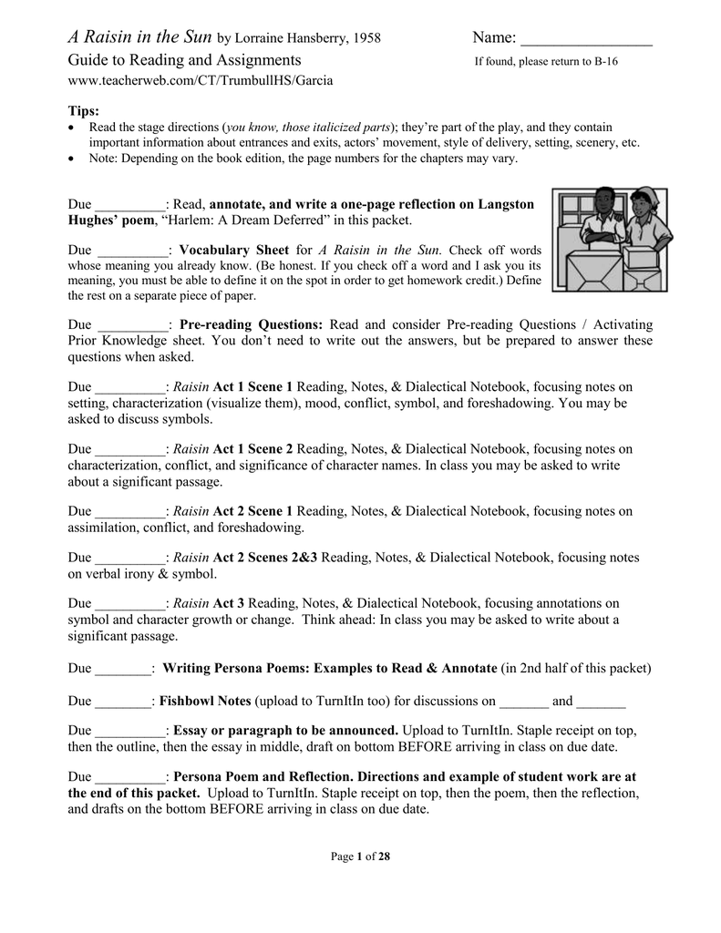 a raisin in the sun essay pdf