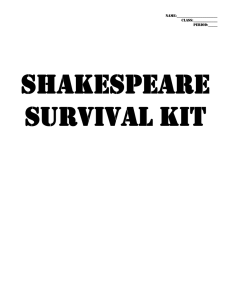 Shakespeare Survival Kit