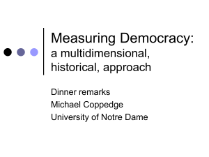 Measuring Democracy: a multidimensional, historical, approach