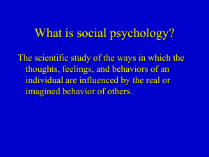 What is social psychology?