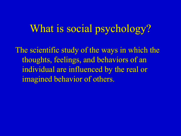 what-is-social-psychology