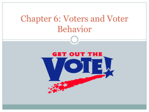 Chapter 6: Voters and Voter Behavior