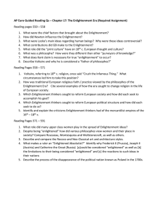 AP Euro Guided Reading Qs – Chapter 17: The Enlightenment Era