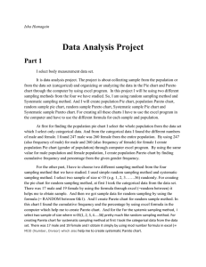 Statistics 1040- Project & reflection
