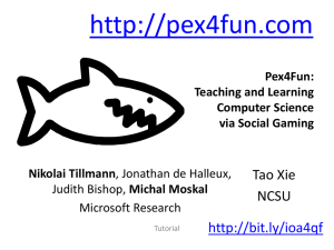 Pex4Fun Tutorial - Microsoft Research