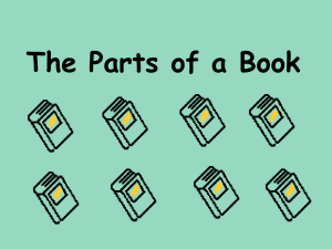 Parts of a book lesson