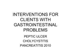 interventions for clients with gastrointestinal problems