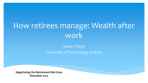 How retirees manage: Wealth after work