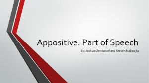 Appositives-Josh