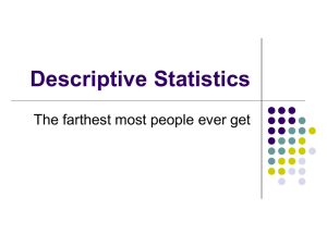 Descriptive Statistics