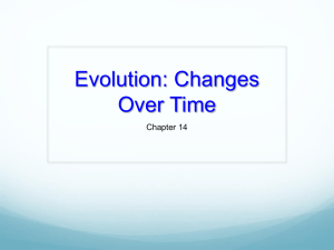 Evolution- changes over time 2012