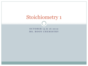 Stoichiometry 1