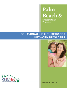 APPROVED BEHAVIORAL HEALTH SERVICE PROVIDER LIST