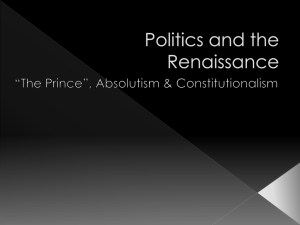 Politics and the Renaissance