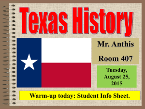 Texas History Course Intro PPT