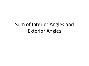Sum of Angles and Exterior Angles