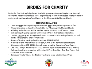 Birdies for Charity Contact: Kristen Livingston