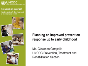 Prevention response targeting pre-natal - early childhood age