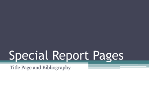 Title Page & Bibliography - Keyboarding & Print Communications