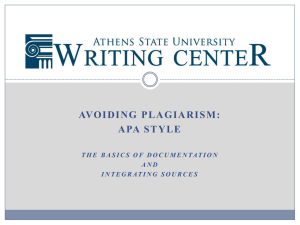 Avoiding-Plagiarism - Athens State University