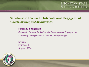 Scholarship Focused Outreach and Engagement