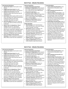 US History Imperialism Study Guide Directions: For each term, write