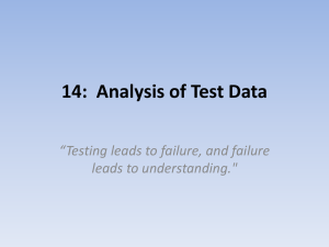 14: Analysis of Test Data