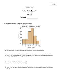Math 108 Take Home Test #1 V91015 Name