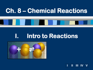 Ch. 3 - Chemical Reactions