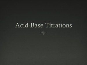Weak Acid/Strong Base Titration Calculations