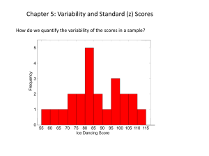 Chapter 5: Variability and standard (z) scores