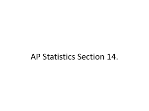 AP Statistics Section 14.
