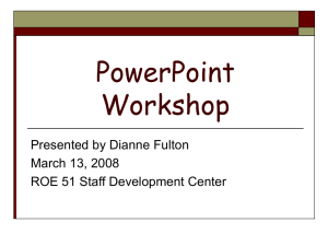 Powerpoint Workshop