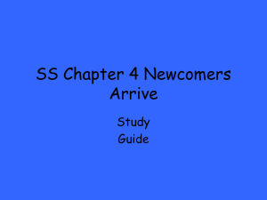 SS Chapter 4 Newcomers Arrive