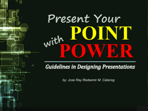 Present Your Point with Power (Presentation