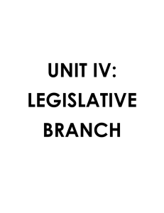 unit iv: legislative branch