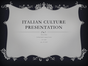 Italian Culture Presentation