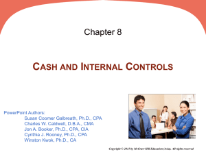 Cash and Internal Controls - McGraw Hill Higher Education