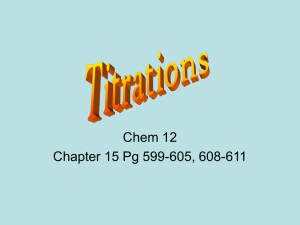 Acid/Base titration calculations