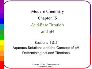 Modern Chemistry Chapter 15 Acid