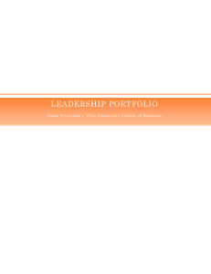 leadership portfolio Paige Fitzwater — Ohio University College of