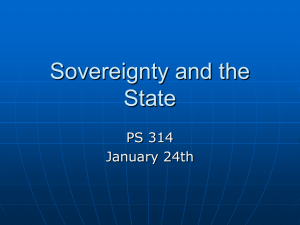 Sovereignty and the State - Washington State University